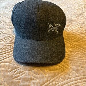 Charcoal Arc teryx Wool Cap with Embroidered Logo